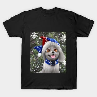 Fluffy anime dog with hat T-Shirt